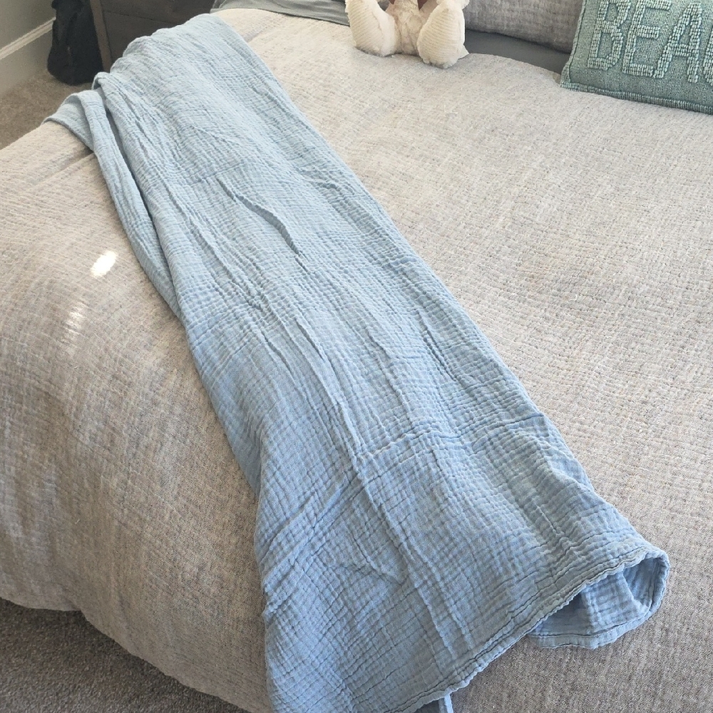 Soft Sky Blue Throw Blanket